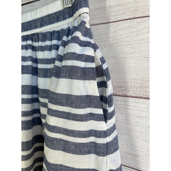 GAP Women’s Linen Blend Striped Flare Skirt Size Small - Picture 6 of 7